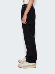 Men | Rhude | Oil Stain Reza Double Knee Jeans | Black