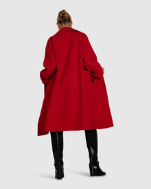 Rumour Has It Oversized Wool Blend Coat | Women | Red