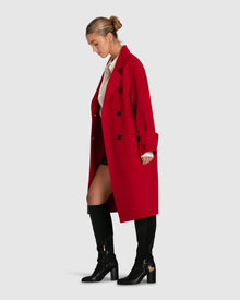 Rumour Has It Oversized Wool Blend Coat | Women | Red