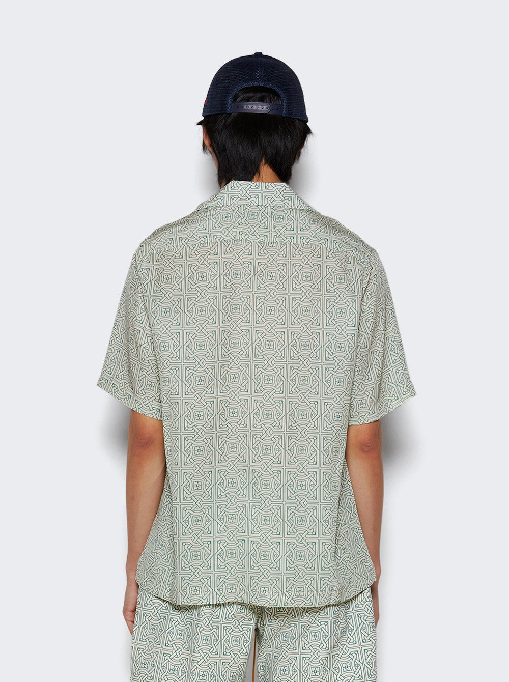 Men | Rhude | Cravat Shirt | Teal & Ivory