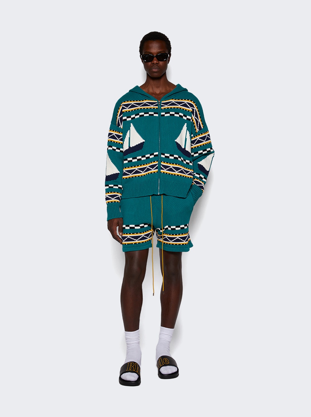 Men | Rhude | Bateau Knit Zip-up | Multicolor