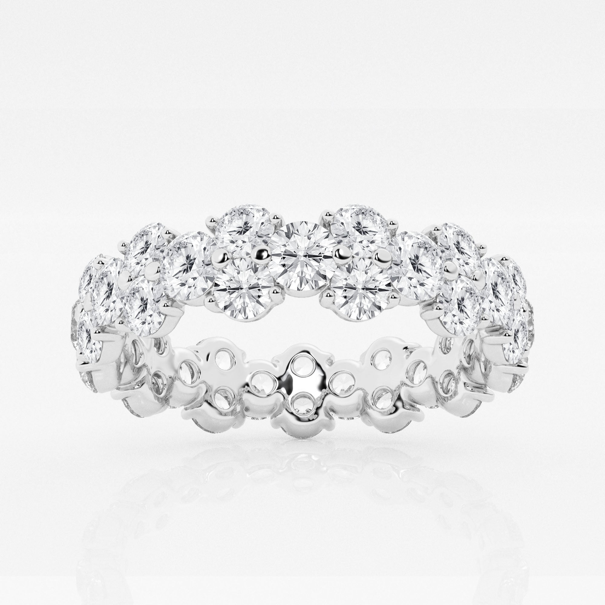 4.00 CT Round Lab-Grown Diamond | Eternity Band Ring | 14K White Gold | G Color | SI Clarity