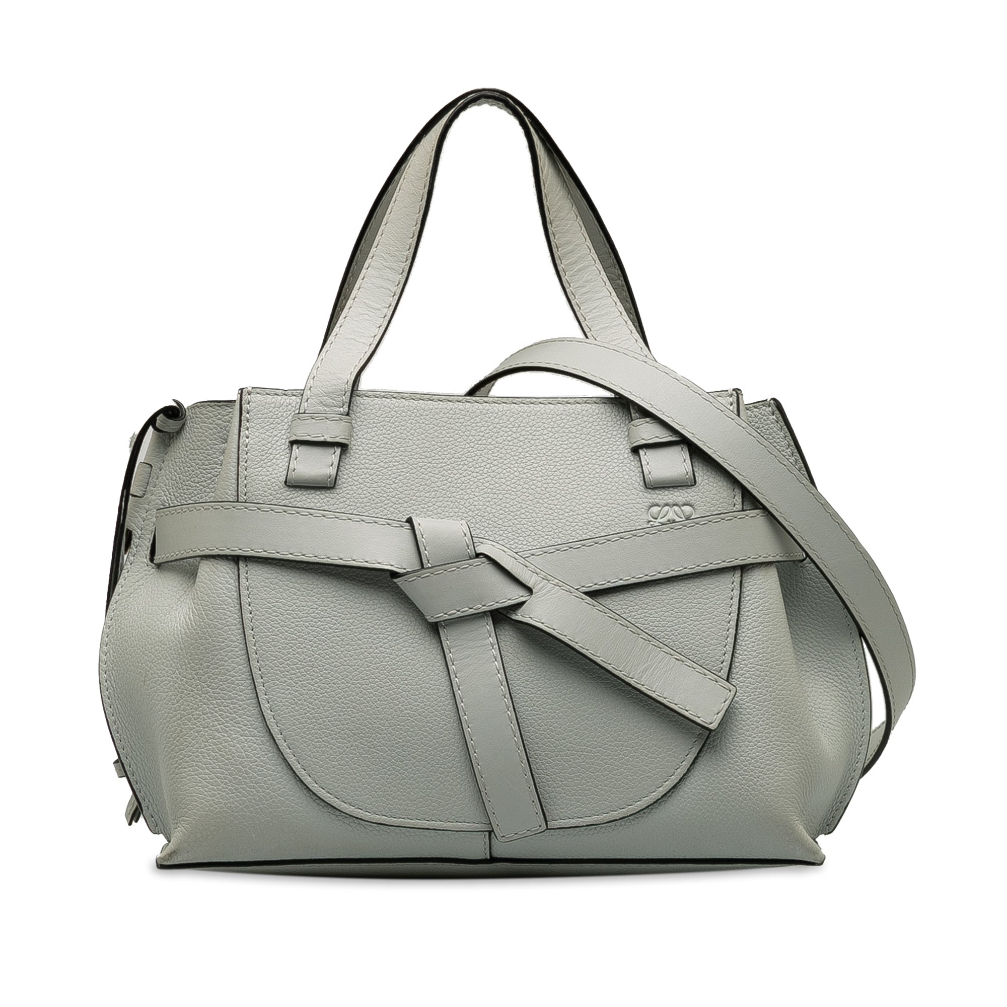 Loewe | Pre-Owned Mini Gate Top Handle Satchel | Gray/Light Gray