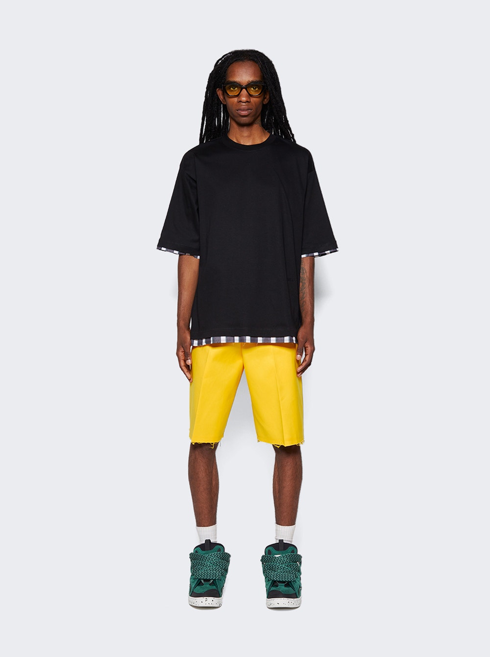 Men | Lanvin | Tailored Shorts With Pocket Sunflower | Yellow