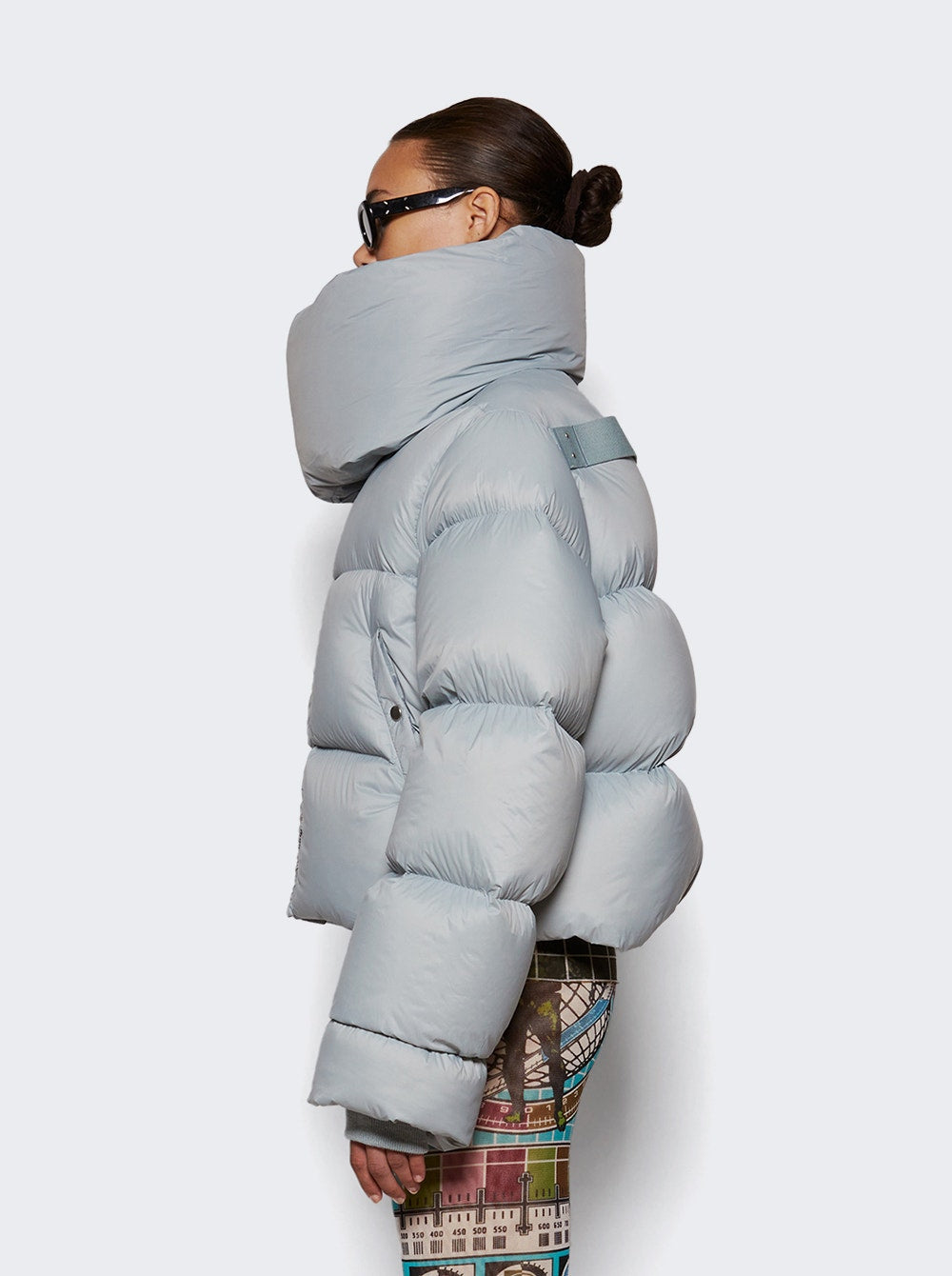 Women | Rick Owens | Funnel Neck Jacket | Pale Blue