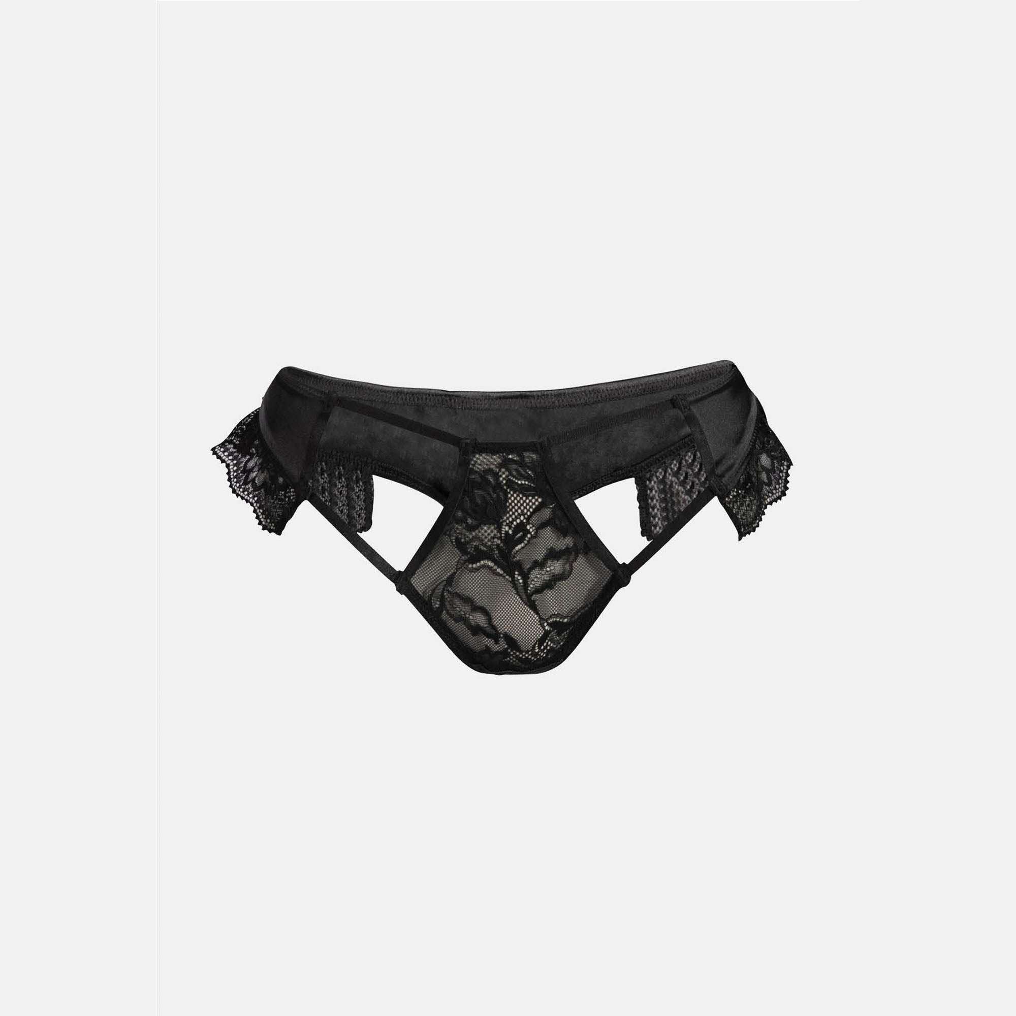 OW Collection ROSETTE Thong Account 002 - Black Caviar