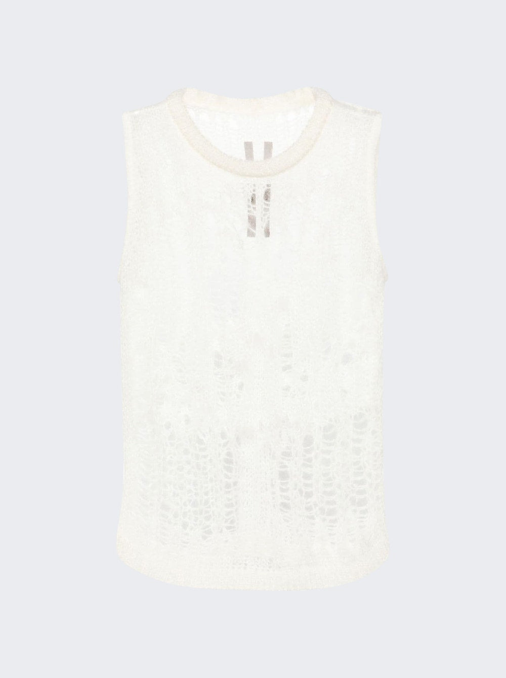Women | Rick Owens | Spider Open-knit Tank Top Milk | White