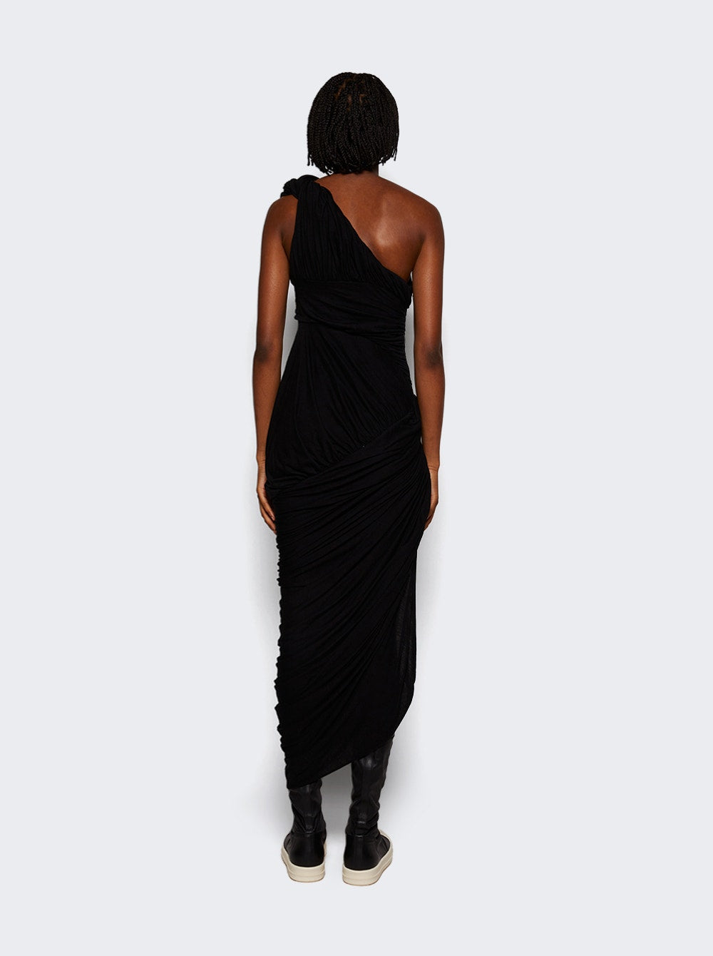 Rick Owens | Lido Draped Midi Dress | Black