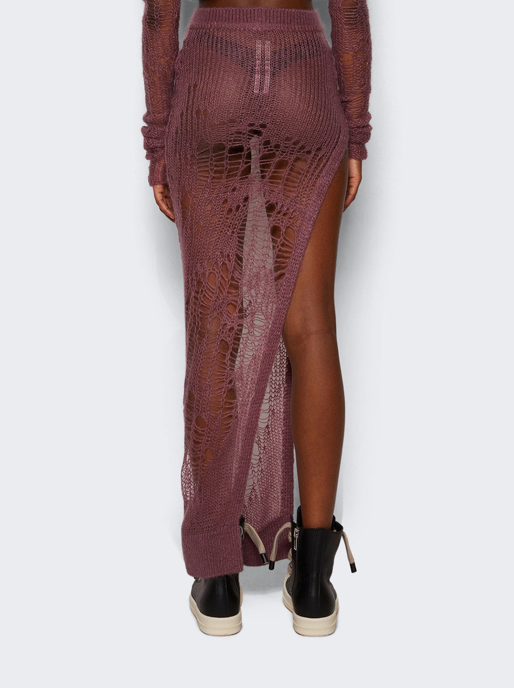 Women | Rick Owens | Spider Distressed Maxi Skirt | Thulian