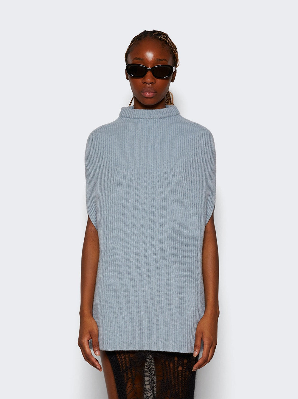 Rick Owens | Crater Turtleneck | Pale Blue