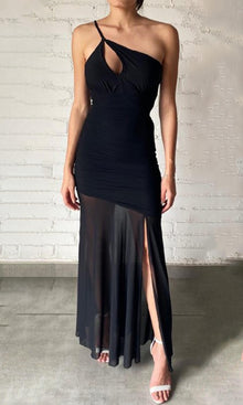 Rococo Sand | Adele Nylon Long Dress | Black