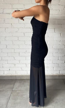 Rococo Sand | Adele Nylon Long Dress | Black