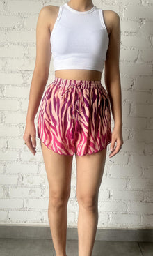 Rococo Sand | Aine Polyester Crepe Shorts | Purple Multi