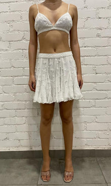 Rococo Sand | Celia Silk Chiffon Bandeau | White