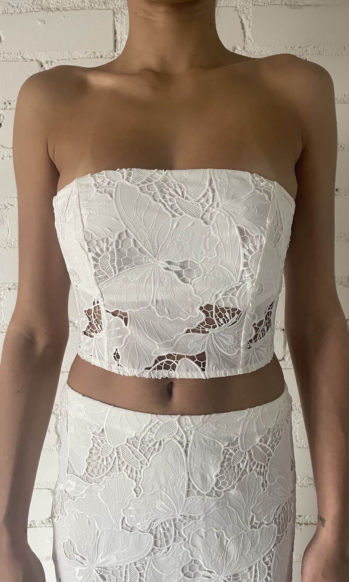 Rococo Sand | Coco Chemical Lace Corset | White