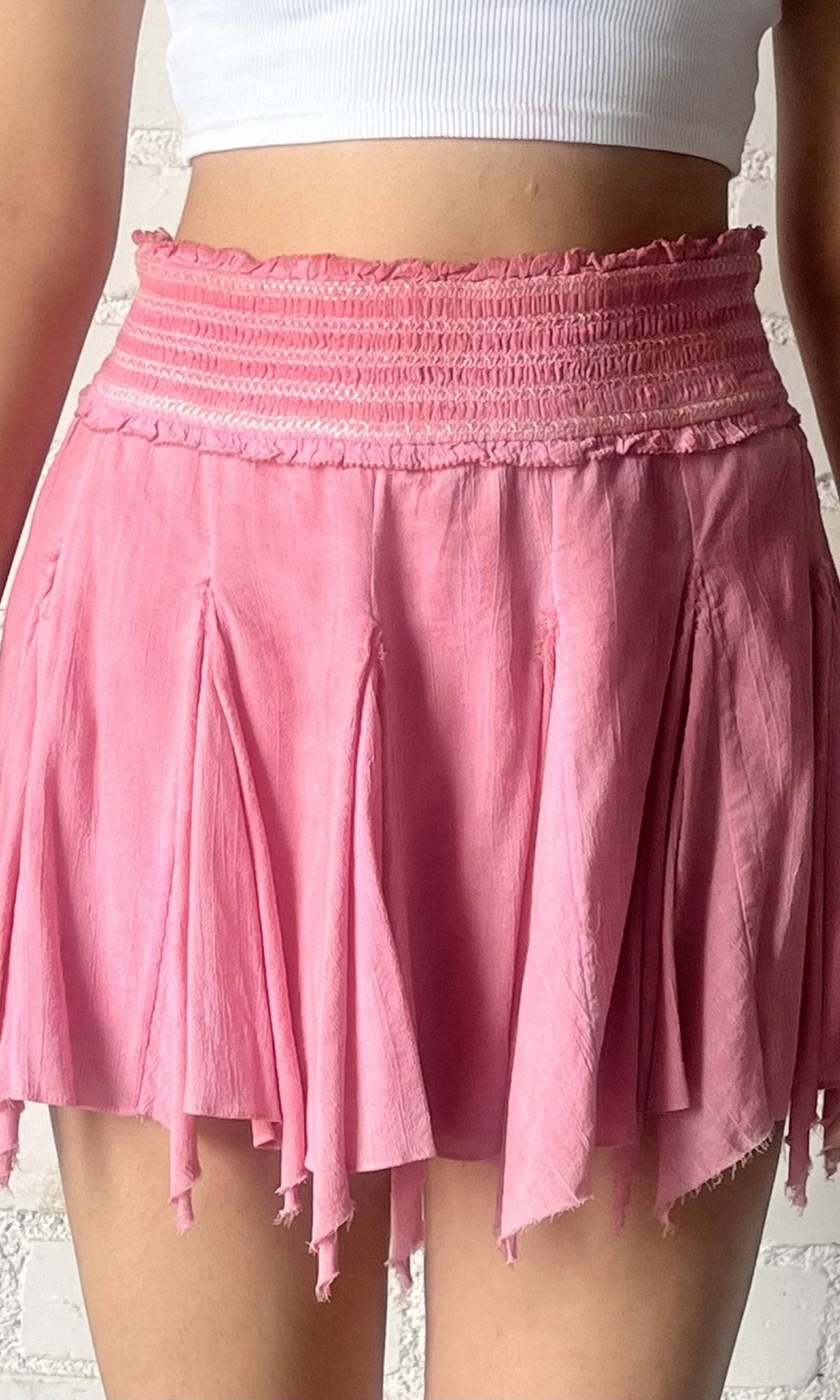 Rococo Sand | Inv Cotton Short Skirt | Pink