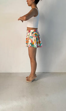 Womens | Inv Charmeuse Silk Shorts | White Multi