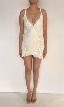 Rococo Sand | Inv Cotton Short Dress | White