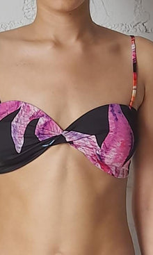 Rococo Sand | Margo Polyester Satin Bandeau | Black Multi