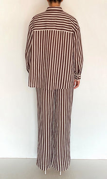 Rococo Sand | Riv Linen Cotton Oversized Shirt | Multi