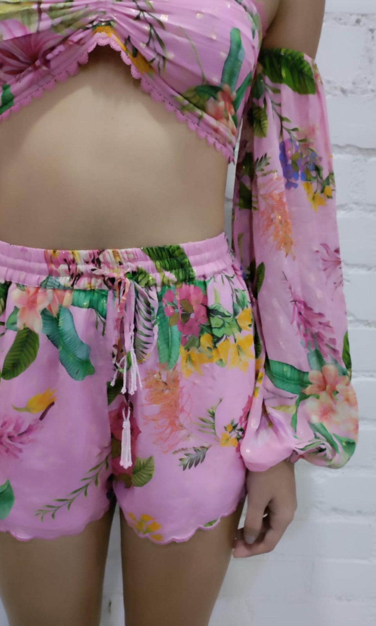 Rococo Sand | Rue Viscose Georgtte Dobby Short | Pink