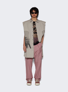 Men | Rick Owens | Ron Jumbo Outershirt Pearl & Black & White