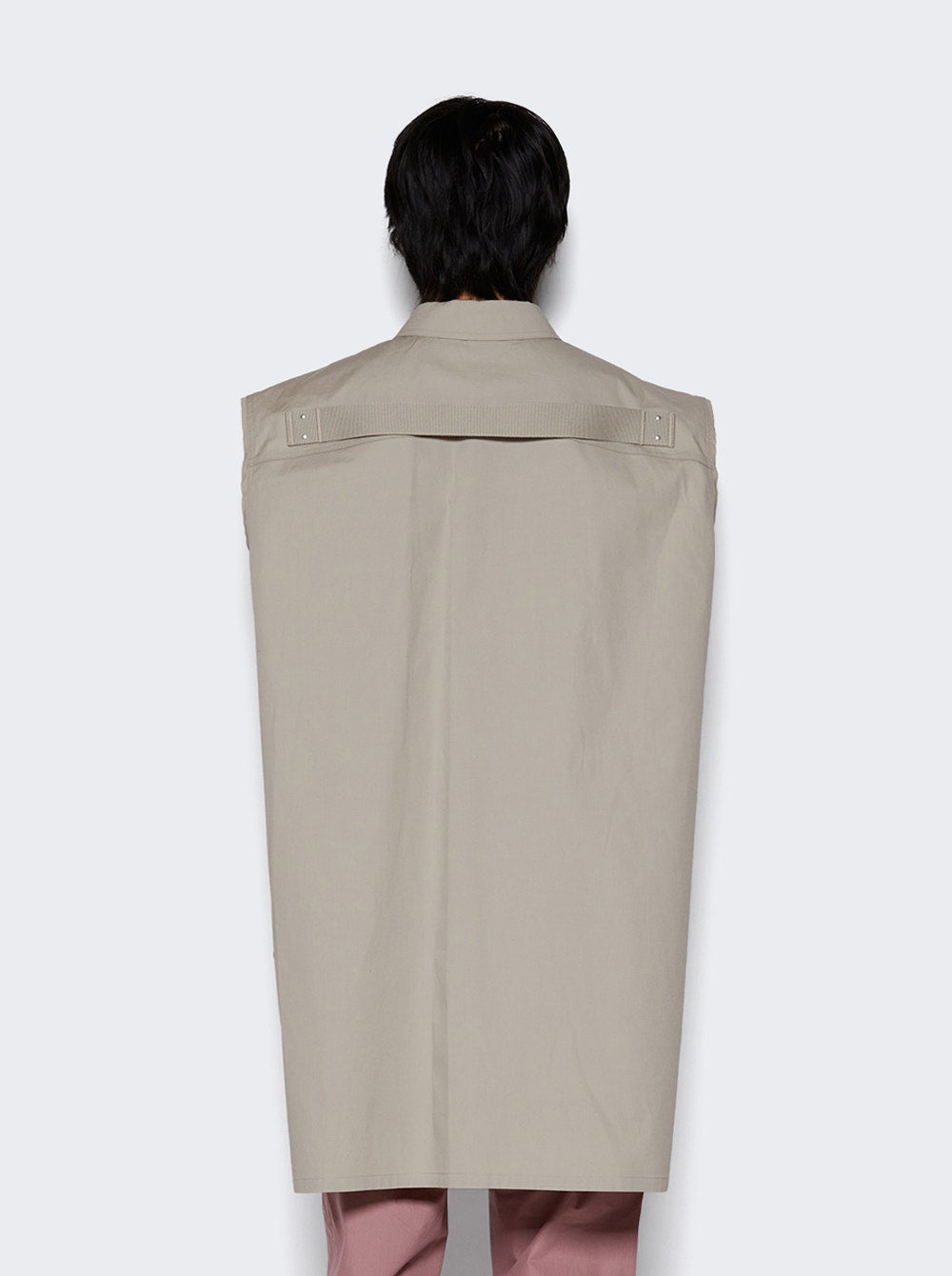 Men | Rick Owens | Ron Jumbo Outershirt Pearl & Black & White