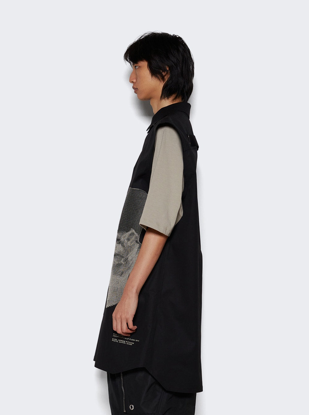 Men | Rick Owens | Ron Jumbo Outershirt And Pearl | Black