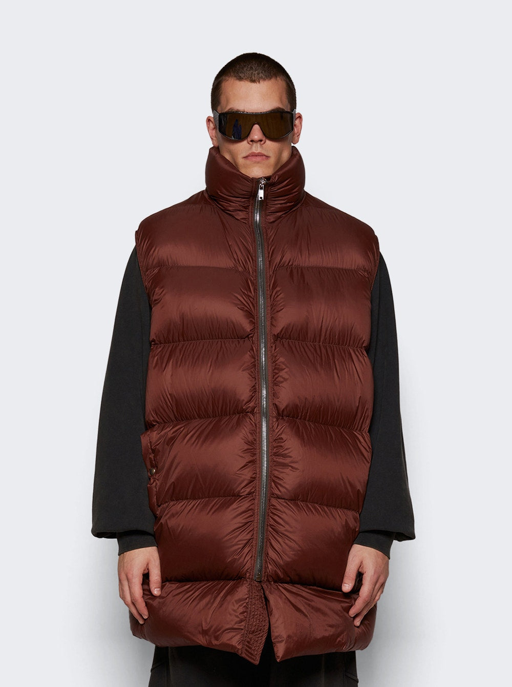 Men | Rick Owens | Flight Vest Throat | Dark Brown