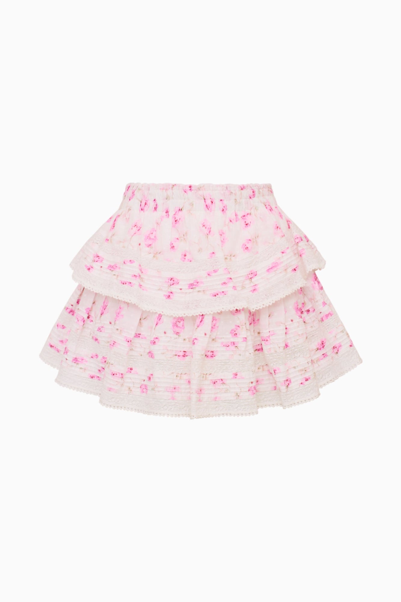 Ruffle Mini Heirloom Print Skirt | Sterling Dusk