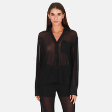 OW Collection RYAN Sheer Shirt Account 002 - Black Caviar