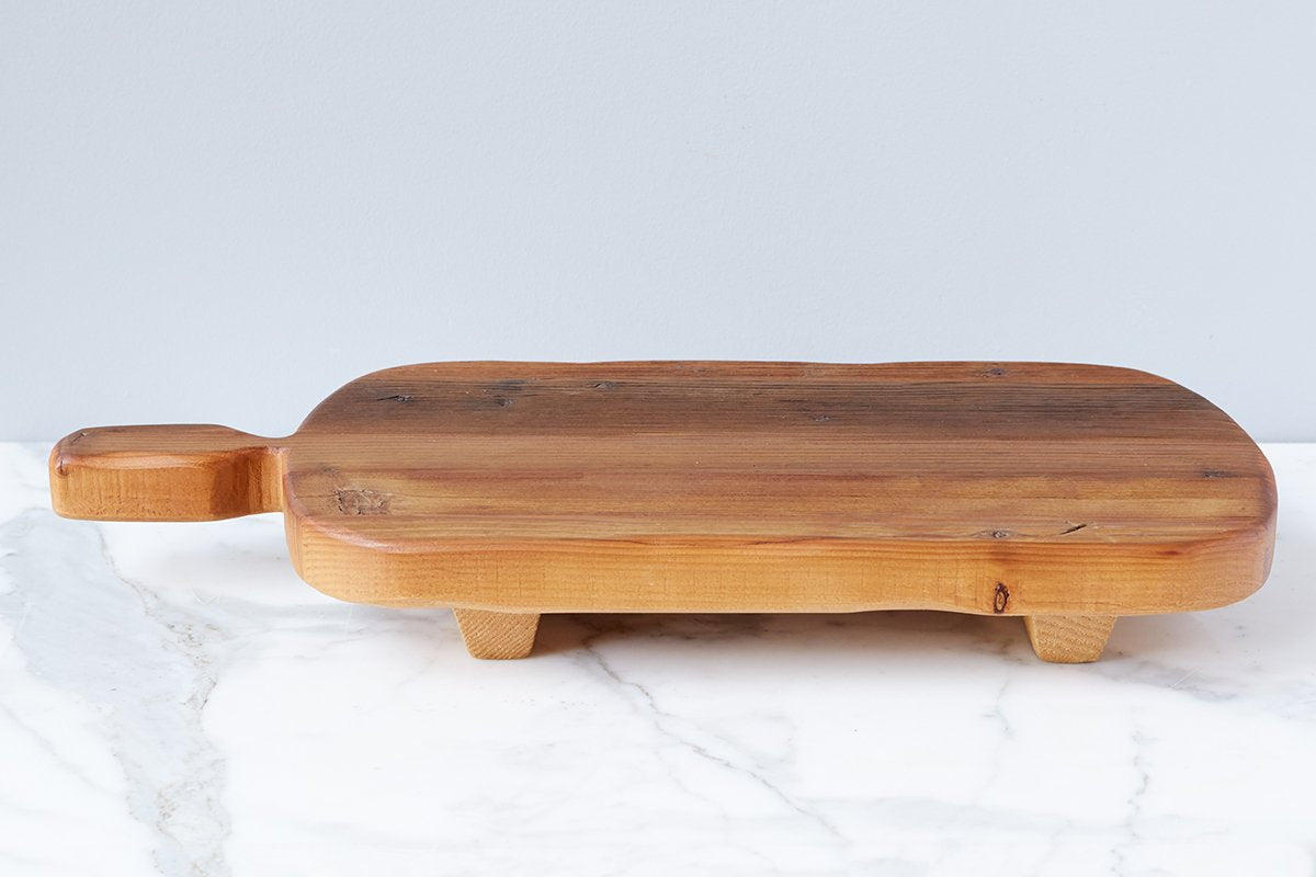 Classic Rectangle Footed Board | Natural