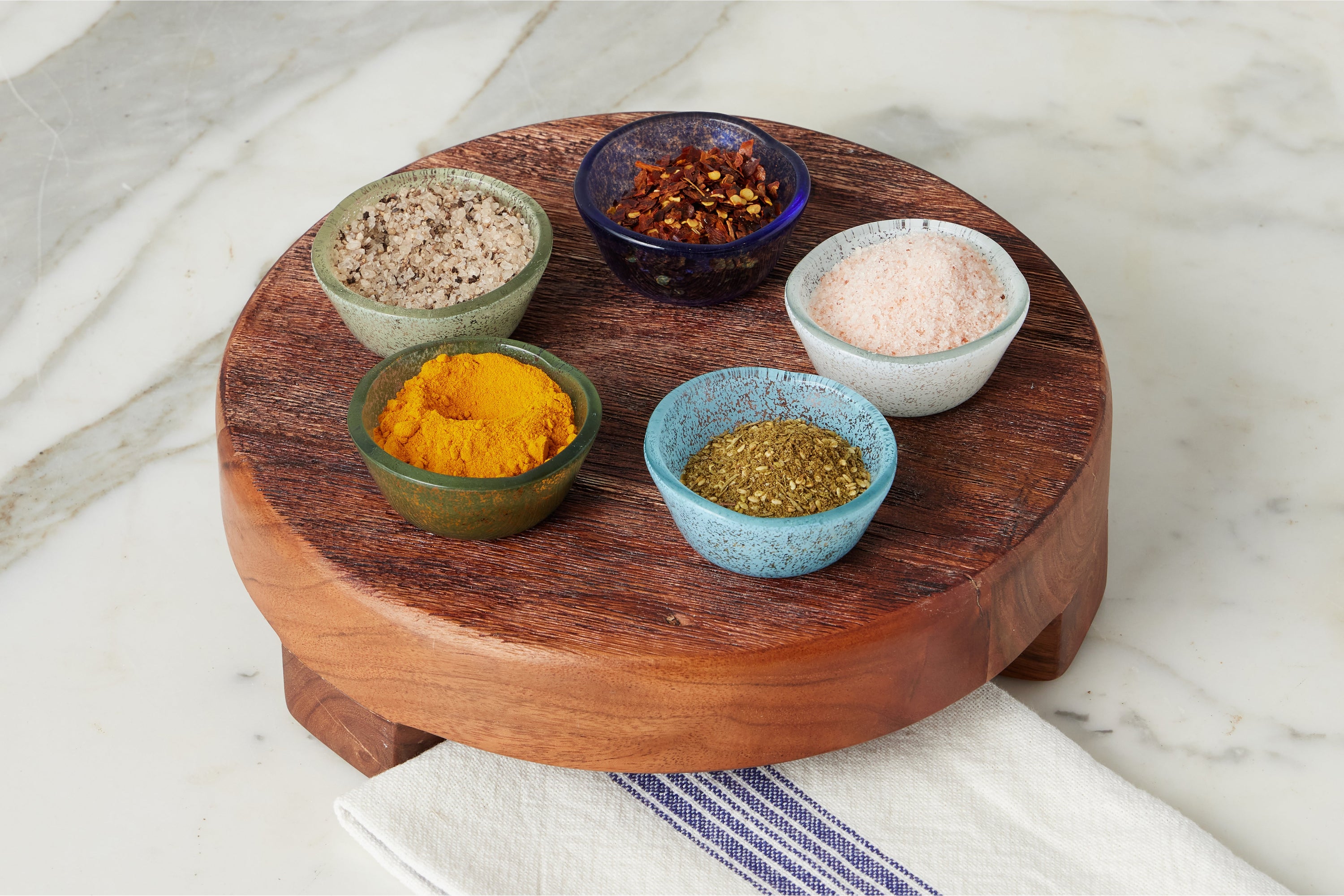 Glass Dipping Bowls | White | Set of 4