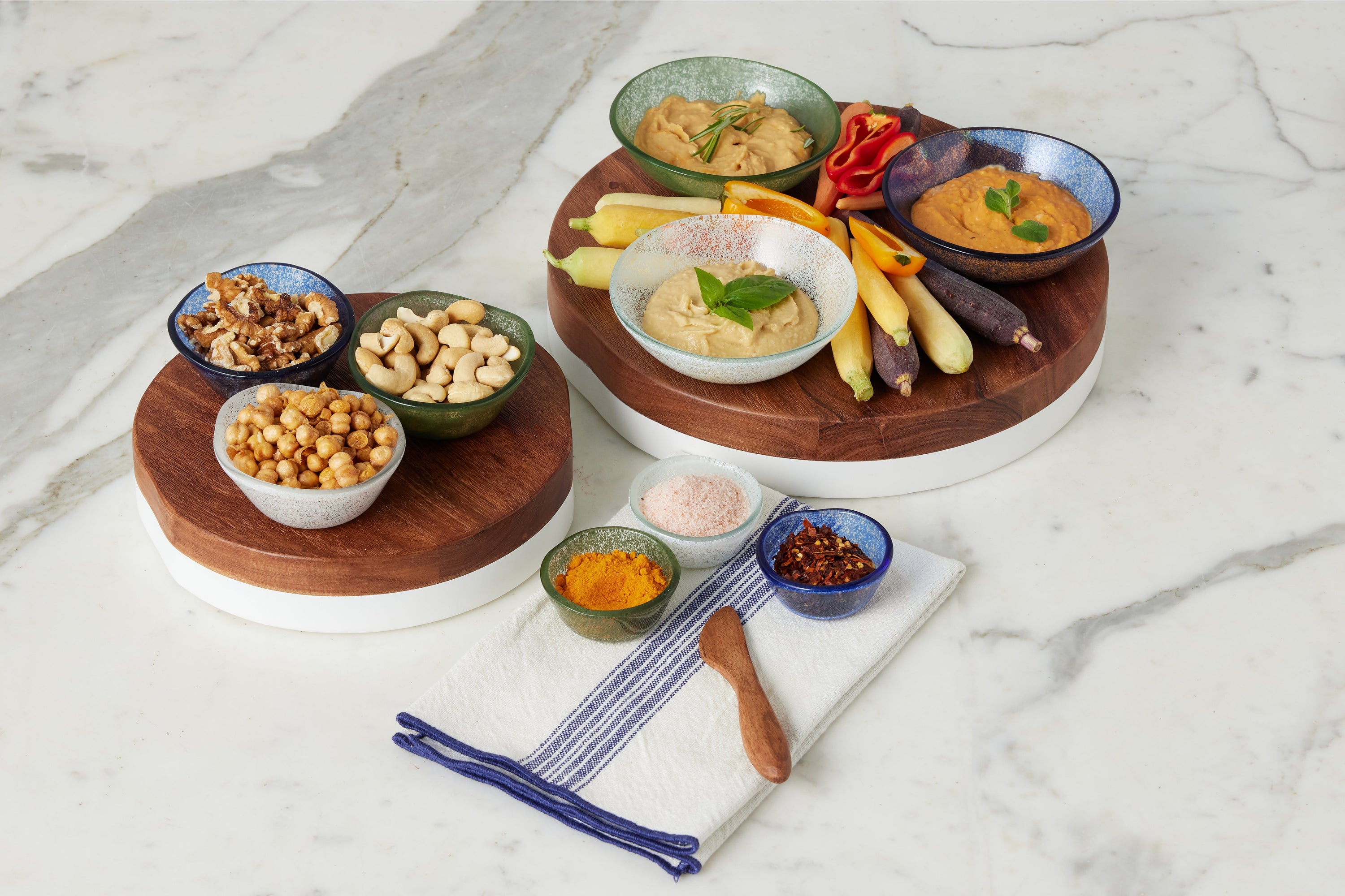 Glass Dipping Bowls | Navy Blue | Set of 4