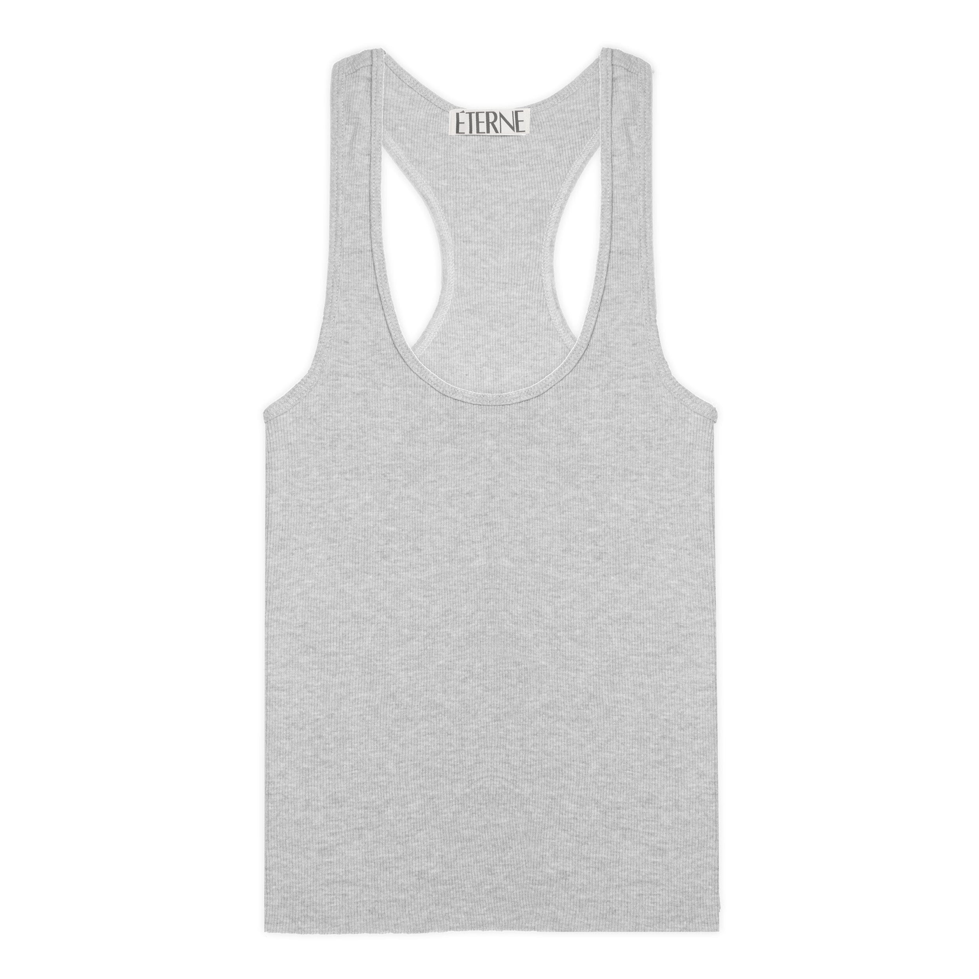 Rib Racerback Tank | Heather Grey