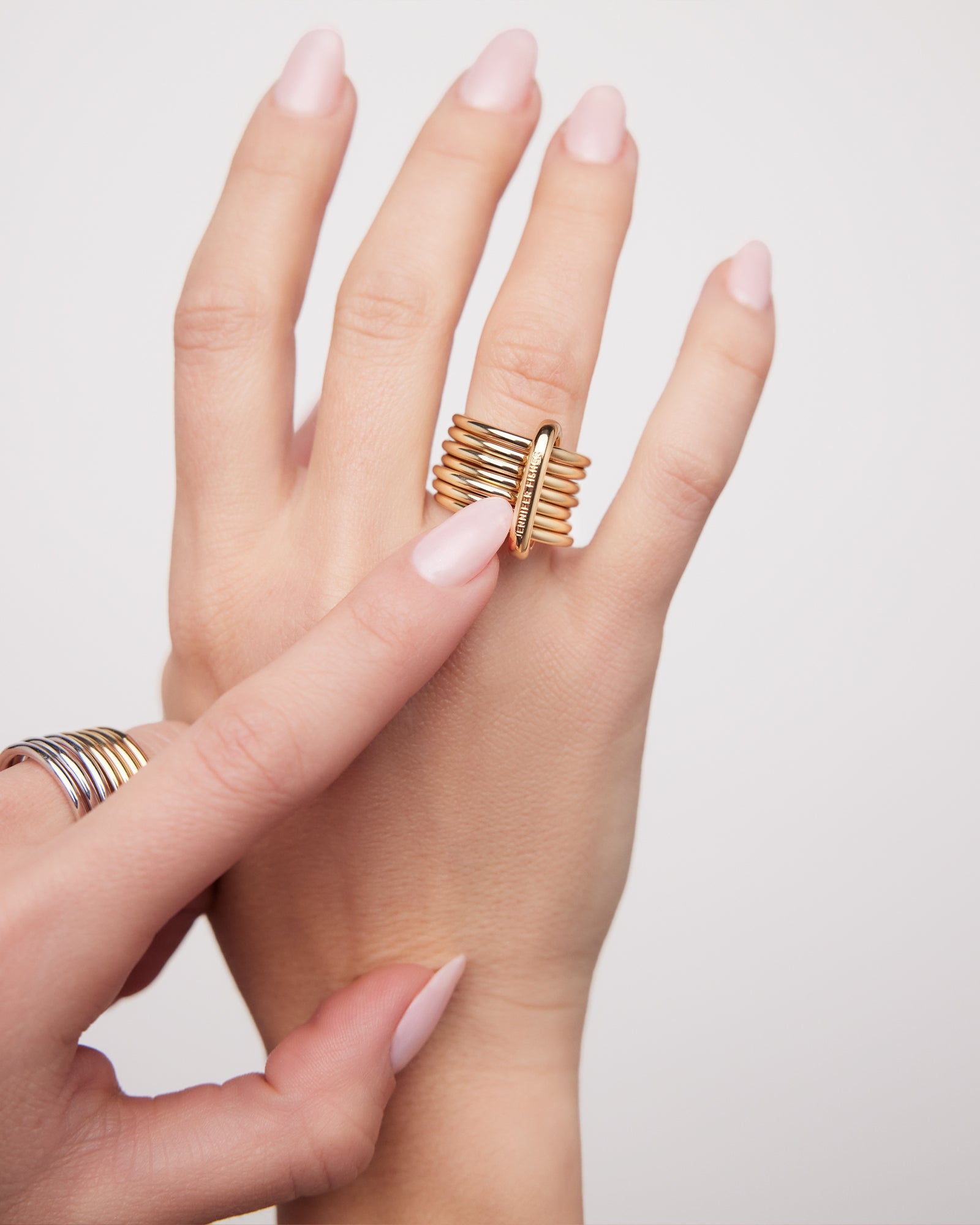 Ring Set ring - side view | gold rings
