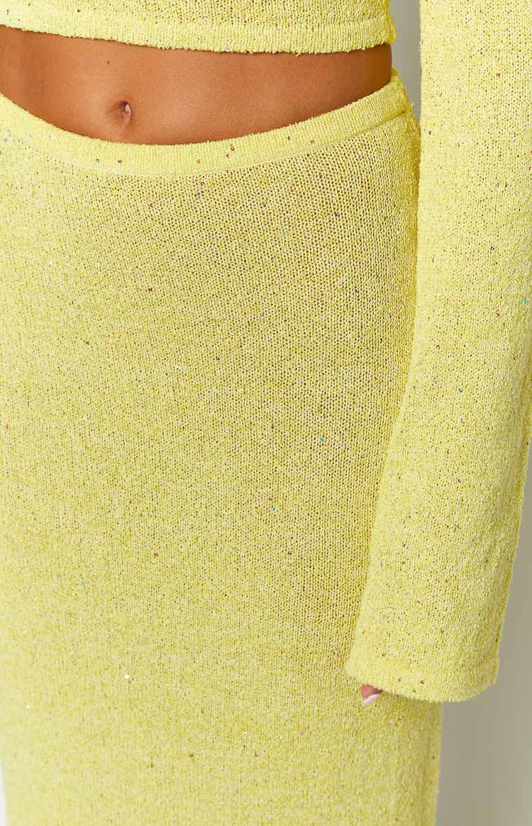 Romie Knit Maxi Skirt | Yellow