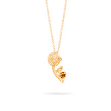 Stone and Strand 10K Yellow Gold Rose Charm With Citrine Necklace Front Image
