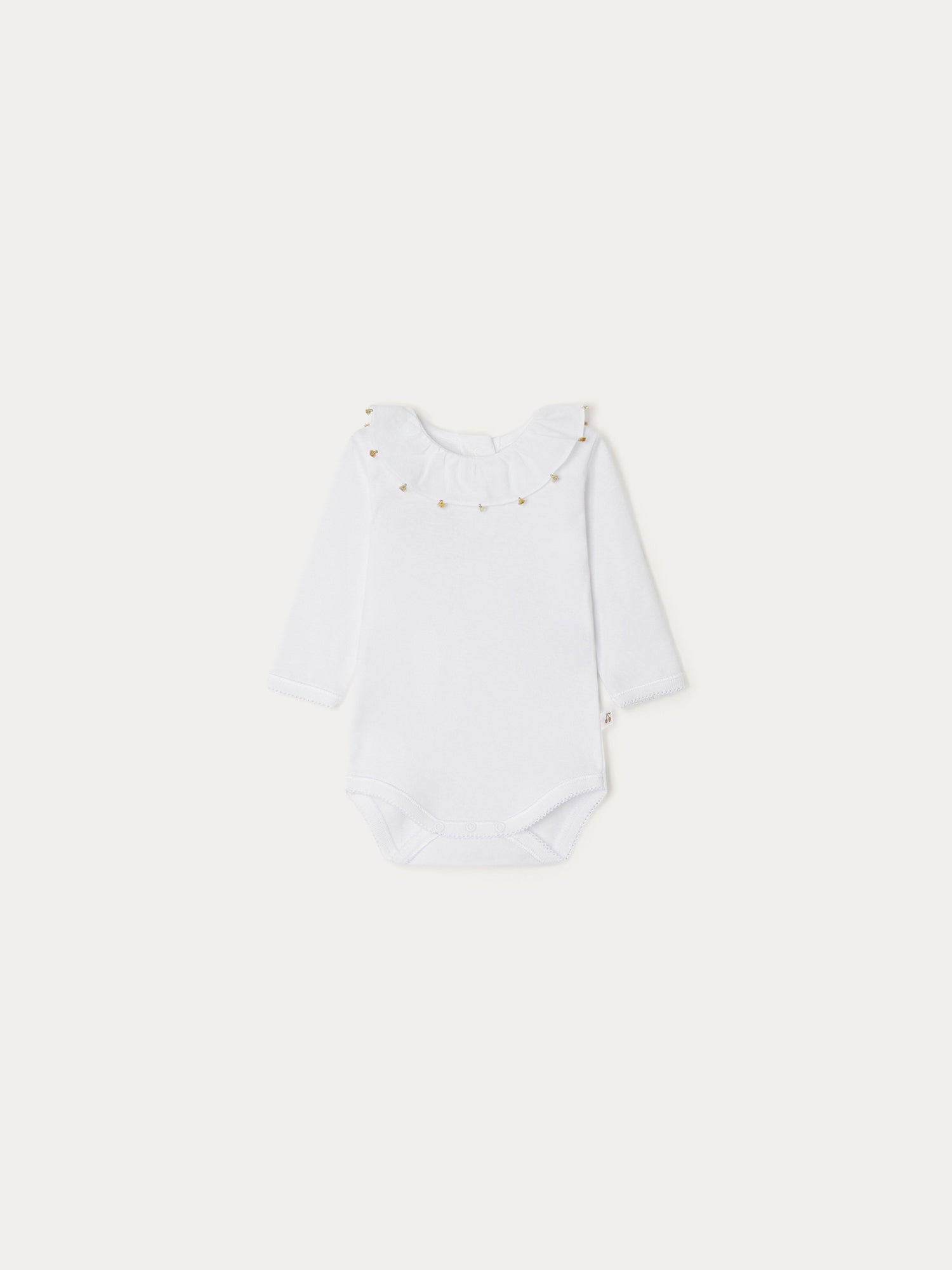 April Ruffled Collar Onesie | 2 years | White