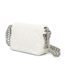 Chanel | Pre-Owned Mini Quilted Lambskin Chain Rows Flap | White