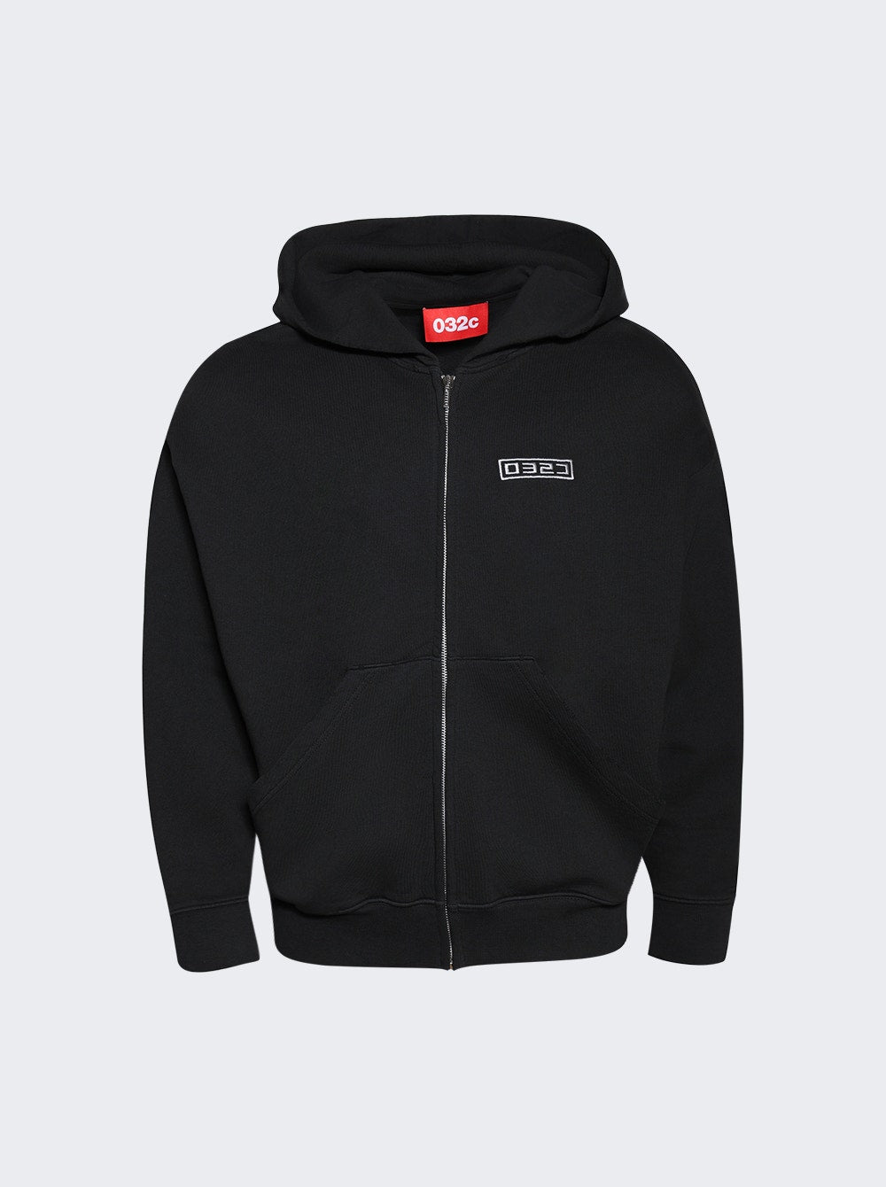 Men | 032c | Routine Zip Hoodie Faded | Black