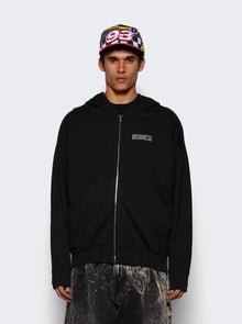 Men | 032c | Routine Zip Hoodie Faded | Black