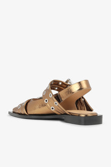 Feminine Buckle Ballerina Metallic | Bronze