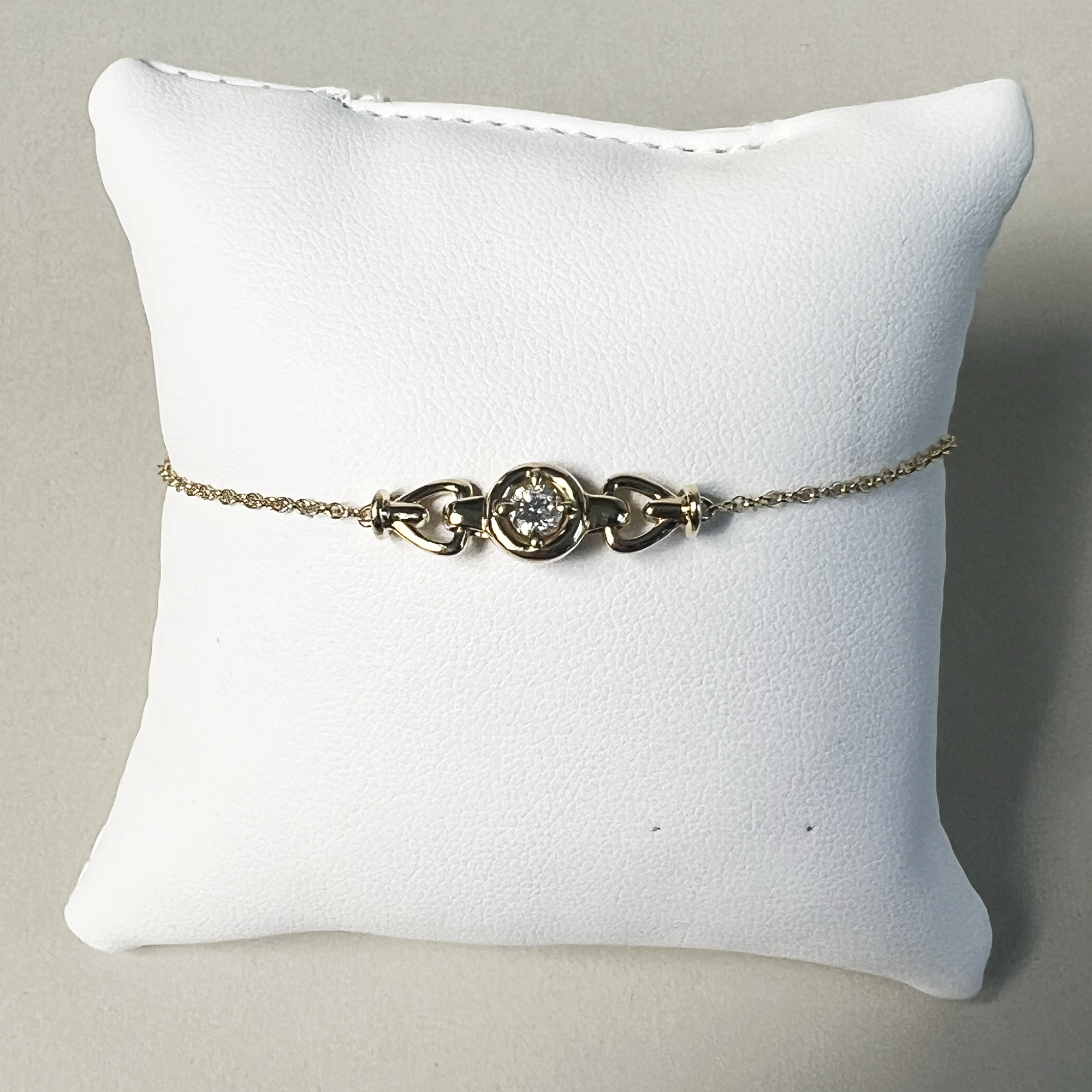 Silvia Bracelet | 14K Yellow Gold | White Diamond