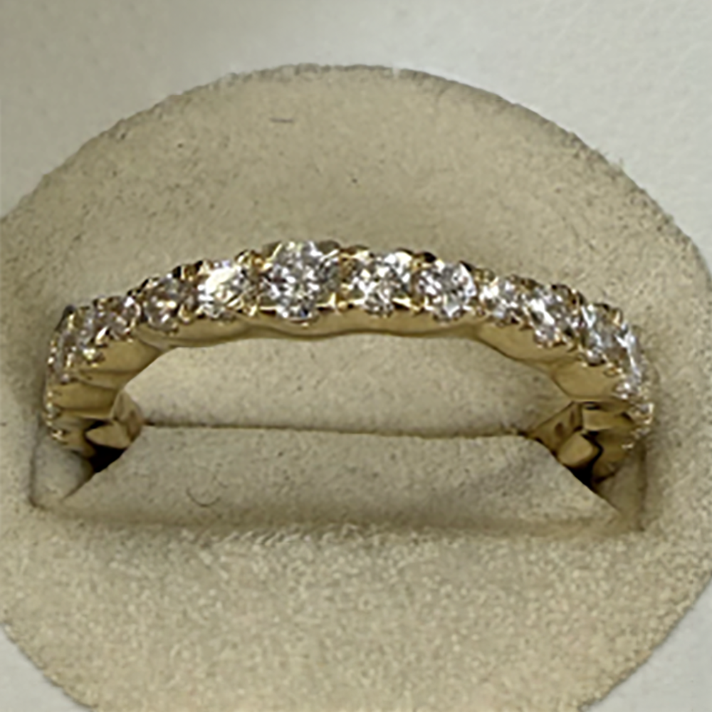 Center Stage Fringe Ring | 10K Yellow Gold | White Lab Diamond