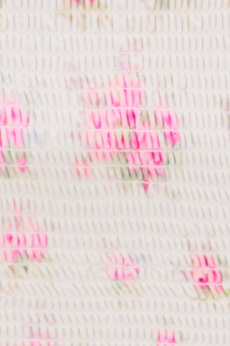 Saoirse Floral Smocked Triangle Bikini | Thulian Pink