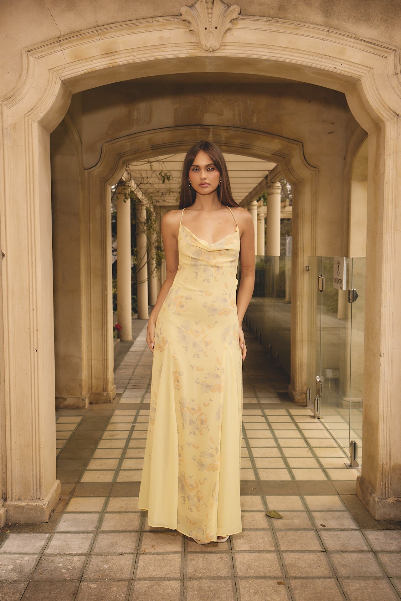 Juniper Maxi Dress | Yellow Floral Print