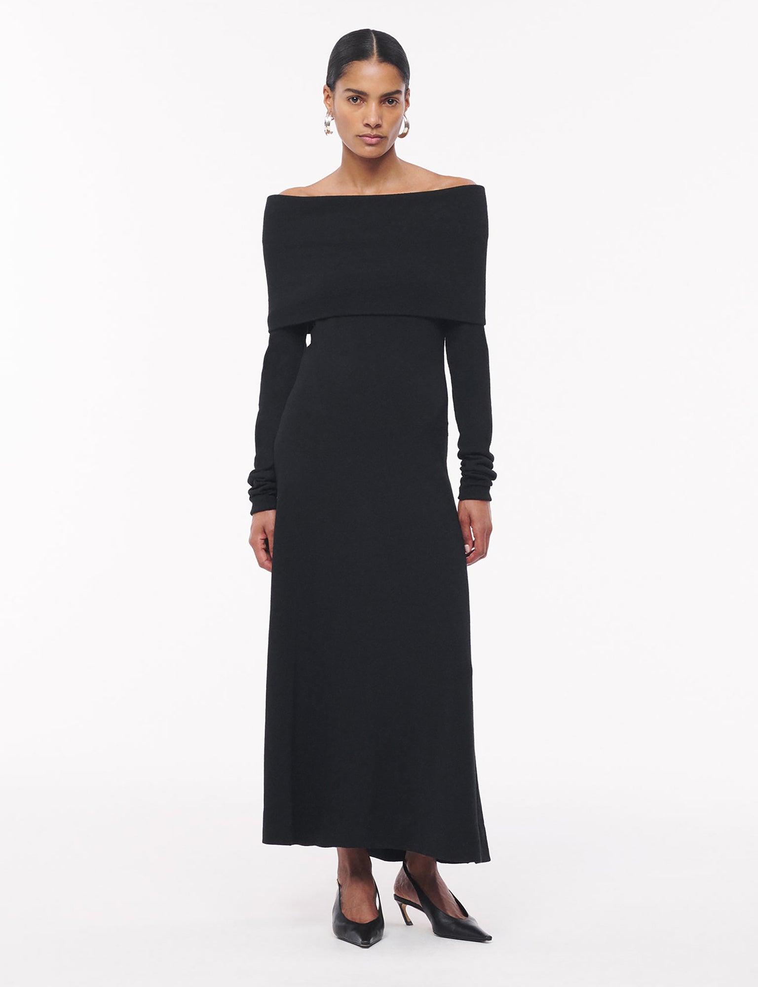 Women | Shawl Off The Shoulder Dress | Black