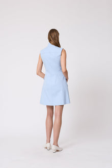 Stretch Cotton Vest Dress | Cloud