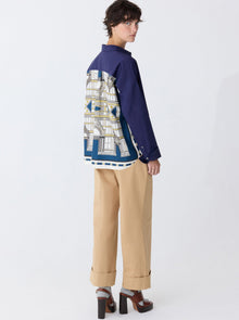 Sirene Scarf-Back Shirt | Navy